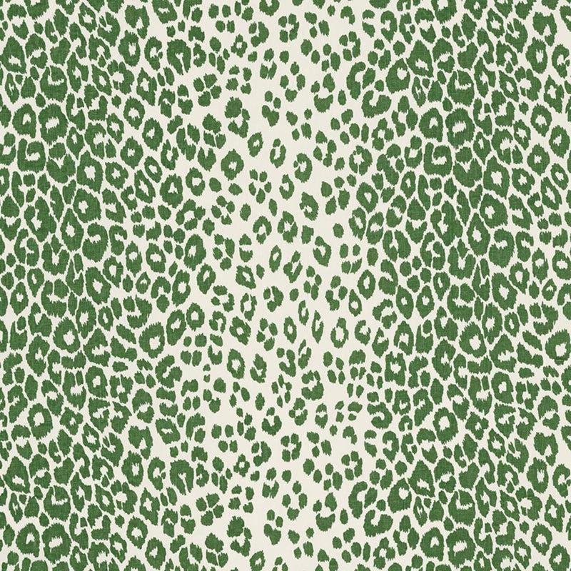 SCHUMACHER ICONIC LEOPARD GREEN FABRIC | Atlanta Fabrics