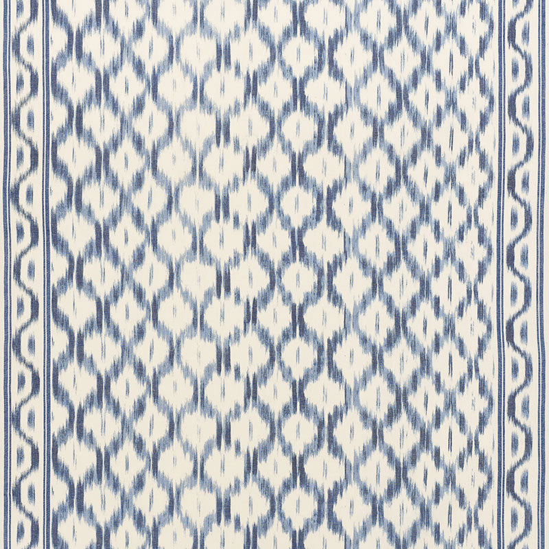Schumacher SANTA MONICA IKAT INDIGO Fabric | Atlanta Fabrics