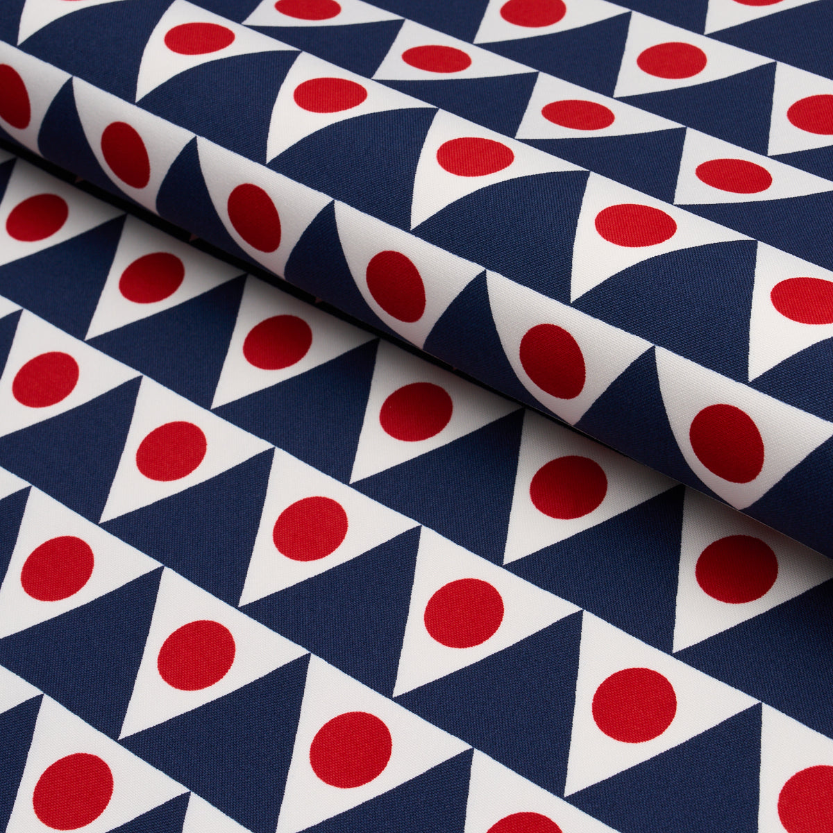 Schumacher PENNANT II INDOOR/OUTDOOR NAVY & RED  | Atlanta Fabrics