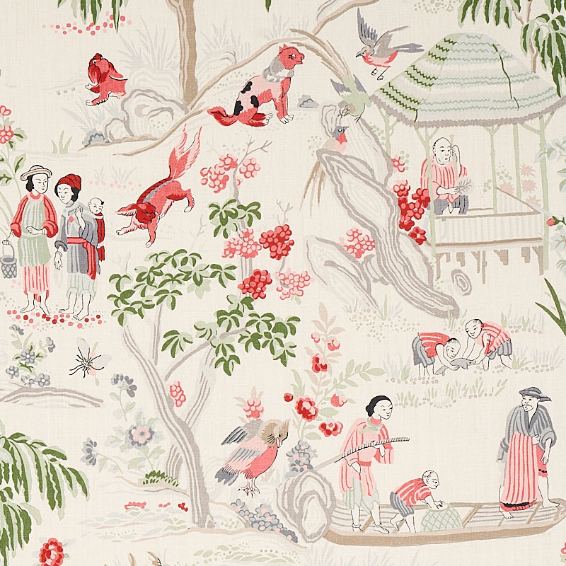 Schumacher YANGTZE RIVER IVORY Fabric | Atlanta Fabrics
