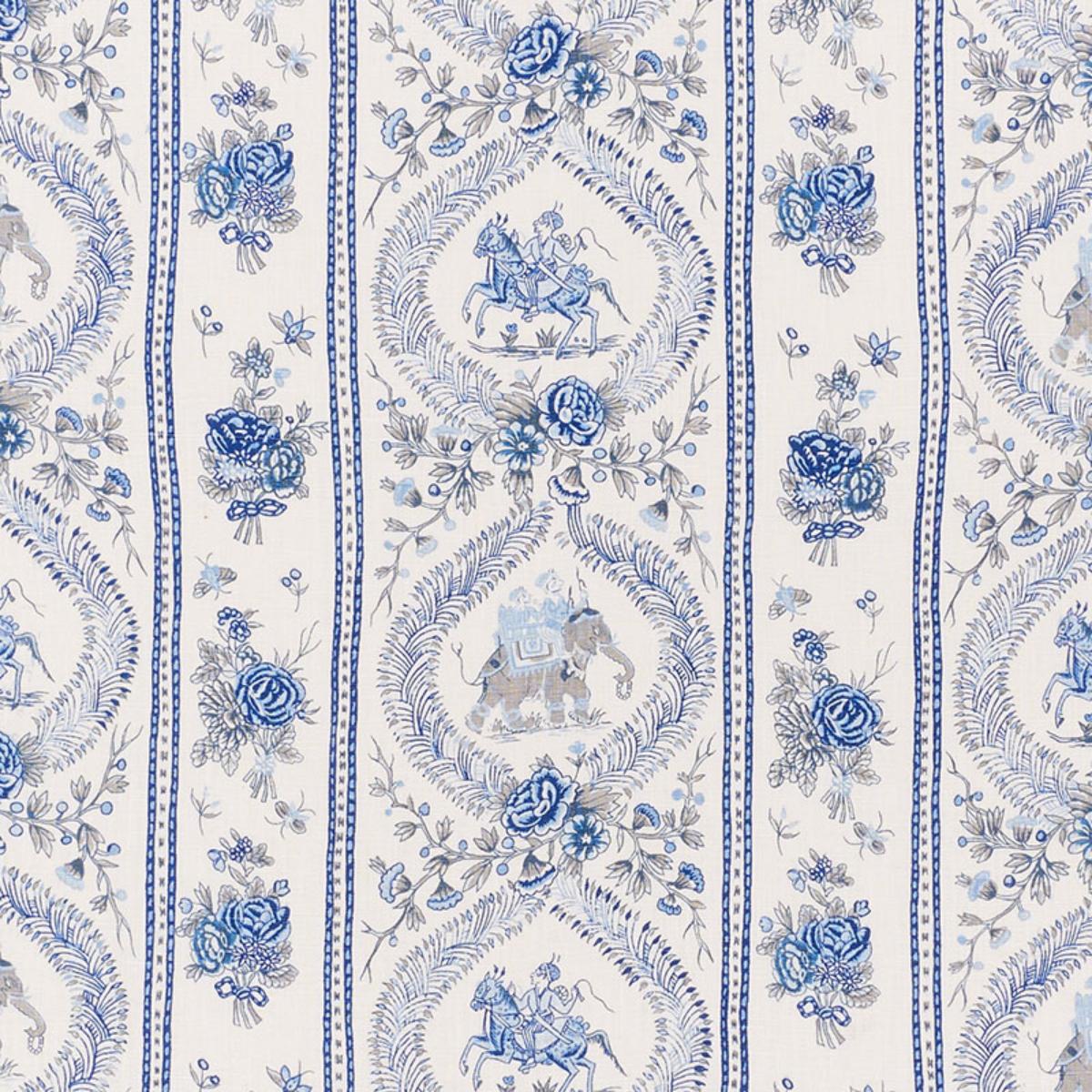 SCHUMACHER KANDULA BLUES FABRIC | Atlanta Fabrics