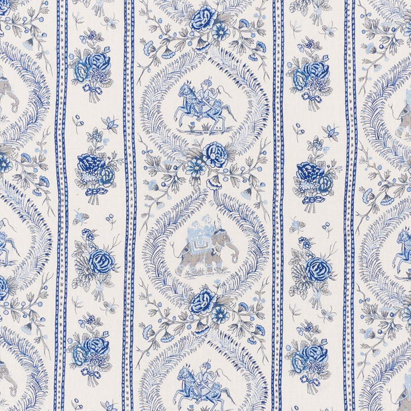 SCHUMACHER KANDULA BLUES FABRIC | Atlanta Fabrics
