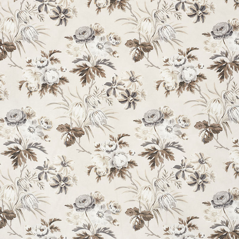Schumacher CECIL Chintz GRISAILLE Fabric | Atlanta Fabrics