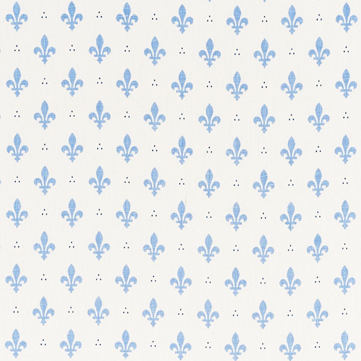 Schumacher FLEUR DE LIS BLUE Fabric | Atlanta Fabrics