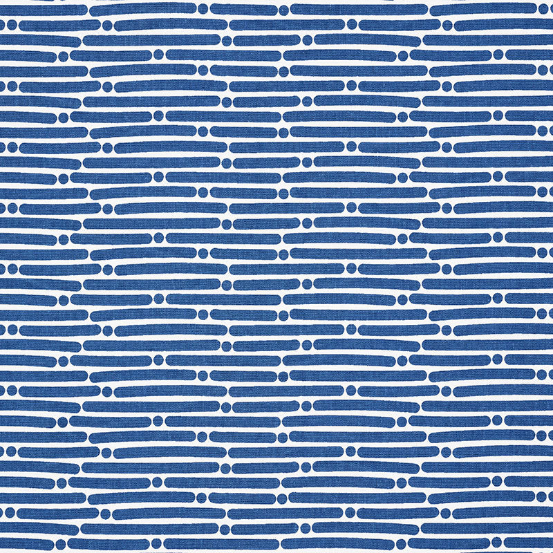 Schumacher DOT DASH NAVY Fabric | Atlanta Fabrics