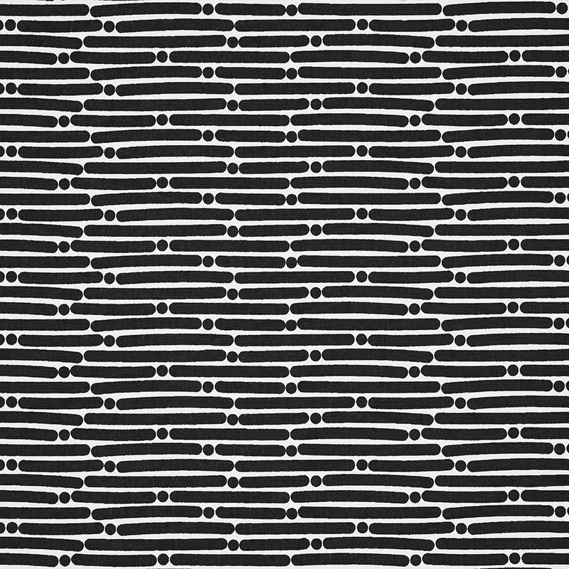 Schumacher DOT DASH BLACK Fabric | Atlanta Fabrics