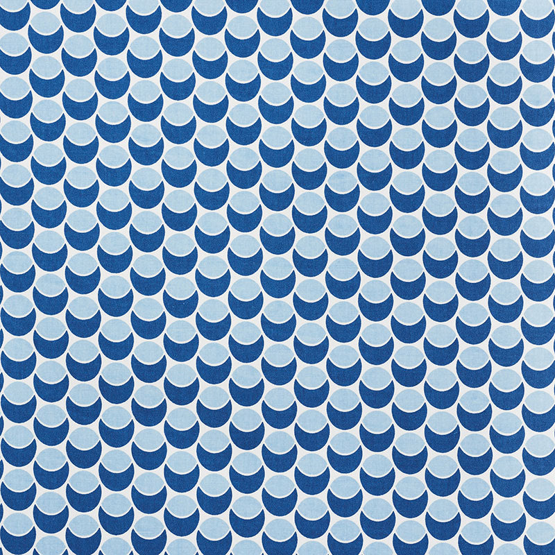 Schumacher BUDS NAVY & SKY Fabric | Atlanta Fabrics