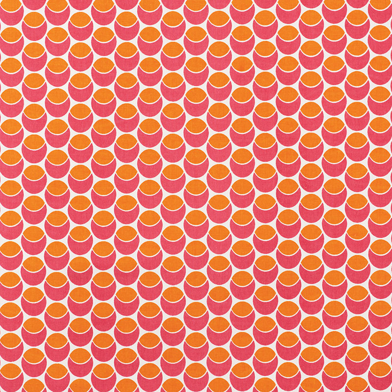 Schumacher BUDS PINK & ORANGE Fabric | Atlanta Fabrics