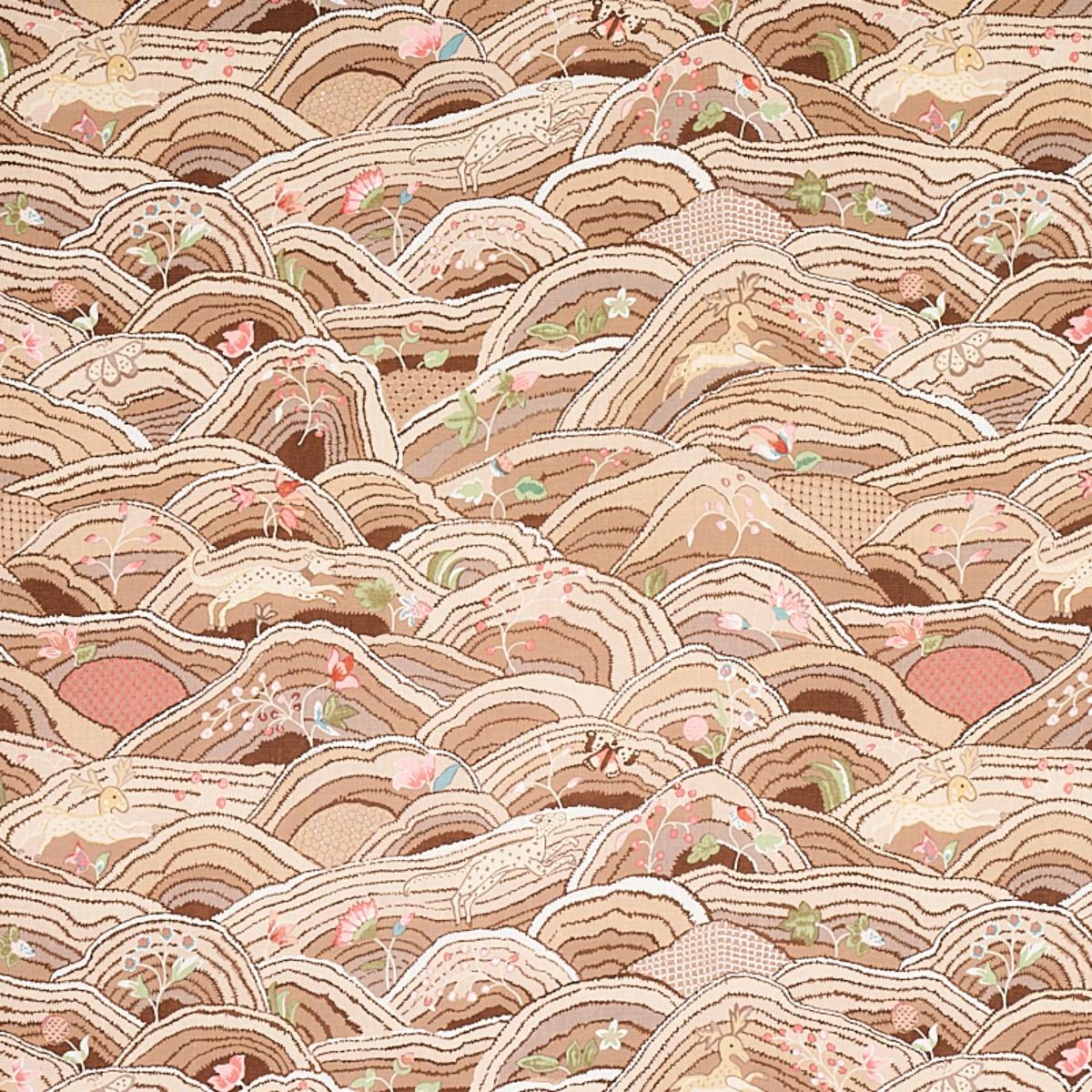 Schumacher ROLLING HILLS MOCHA Fabric | Atlanta Fabrics