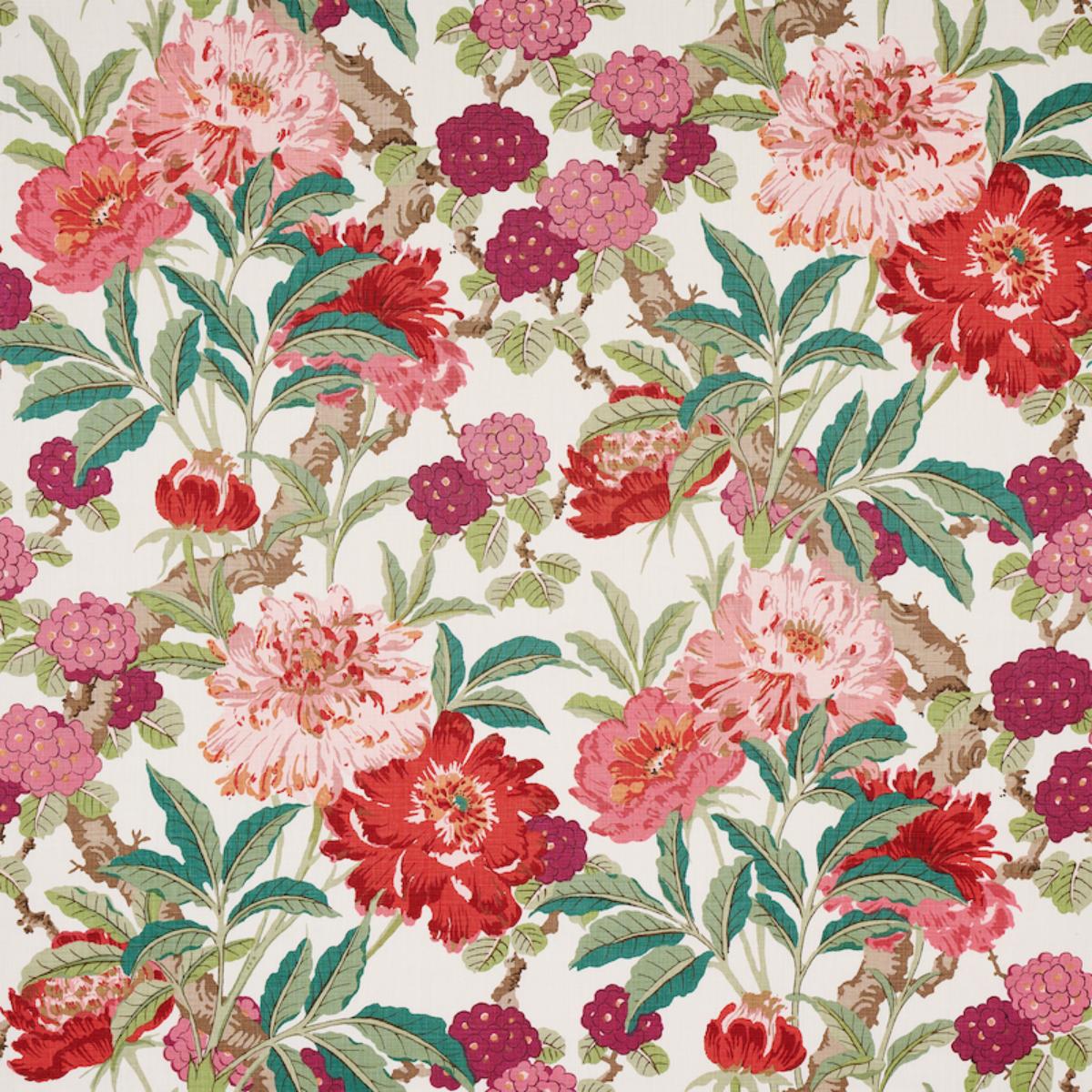SCHUMACHER ENCHANTED GARDEN FUCHSIA FABRIC | Atlanta Fabrics