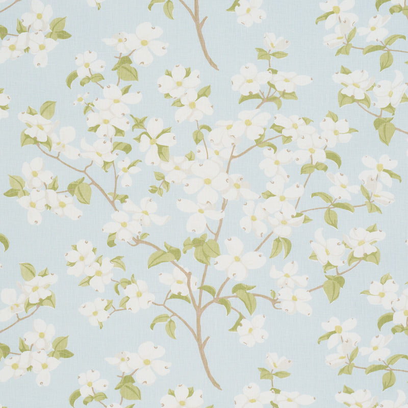 Schumacher BLOOMING BRANCH SKY Fabric | Atlanta Fabrics