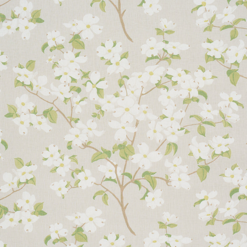 Schumacher BLOOMING BRANCH DOVE Fabric | Atlanta Fabrics