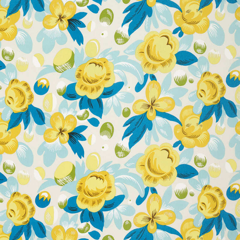 Schumacher JUIN CITRON & PEACOCK Fabric | Atlanta Fabrics