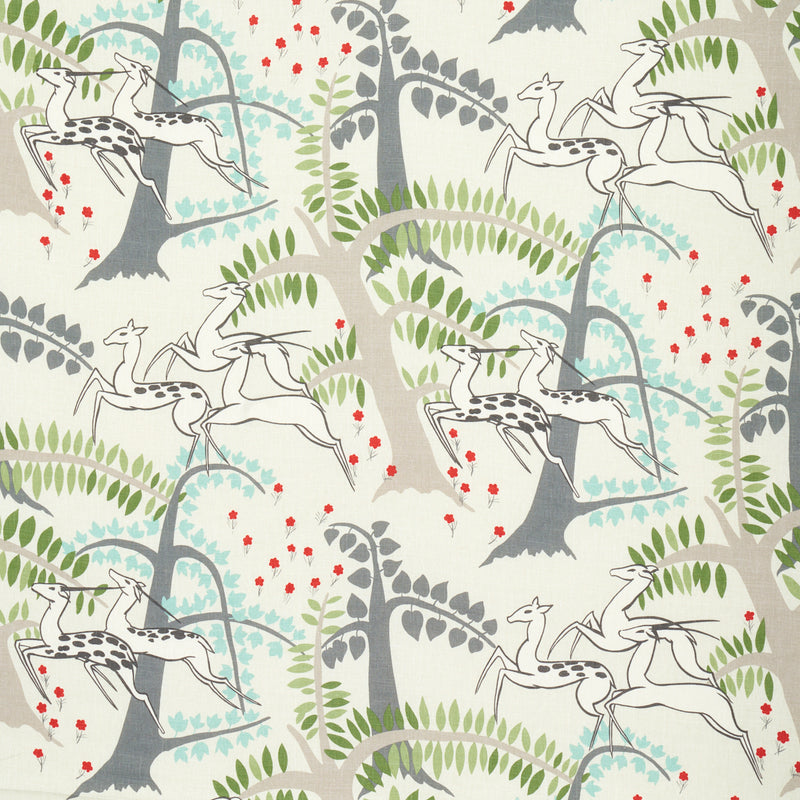Schumacher ANTELOPES IVORY Fabric | Atlanta Fabrics
