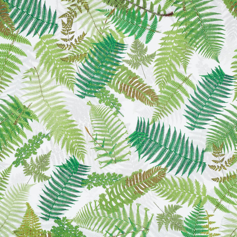 Schumacher FERNARIUM GREEN & IVORY Fabric | Atlanta Fabrics