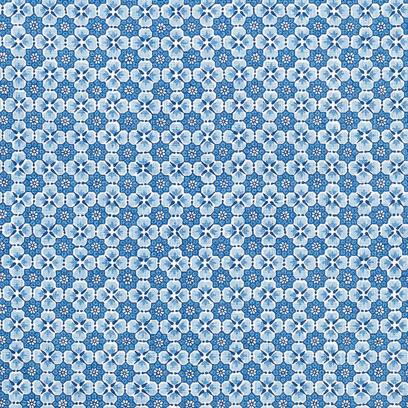 Schumacher PALISADES FLORET INDIGO  | Atlanta Fabrics