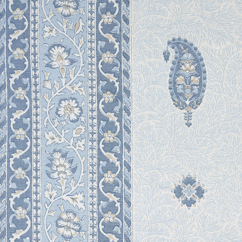 Schumacher OJAI PAISLEY CHINA BLUE  | Atlanta Fabrics