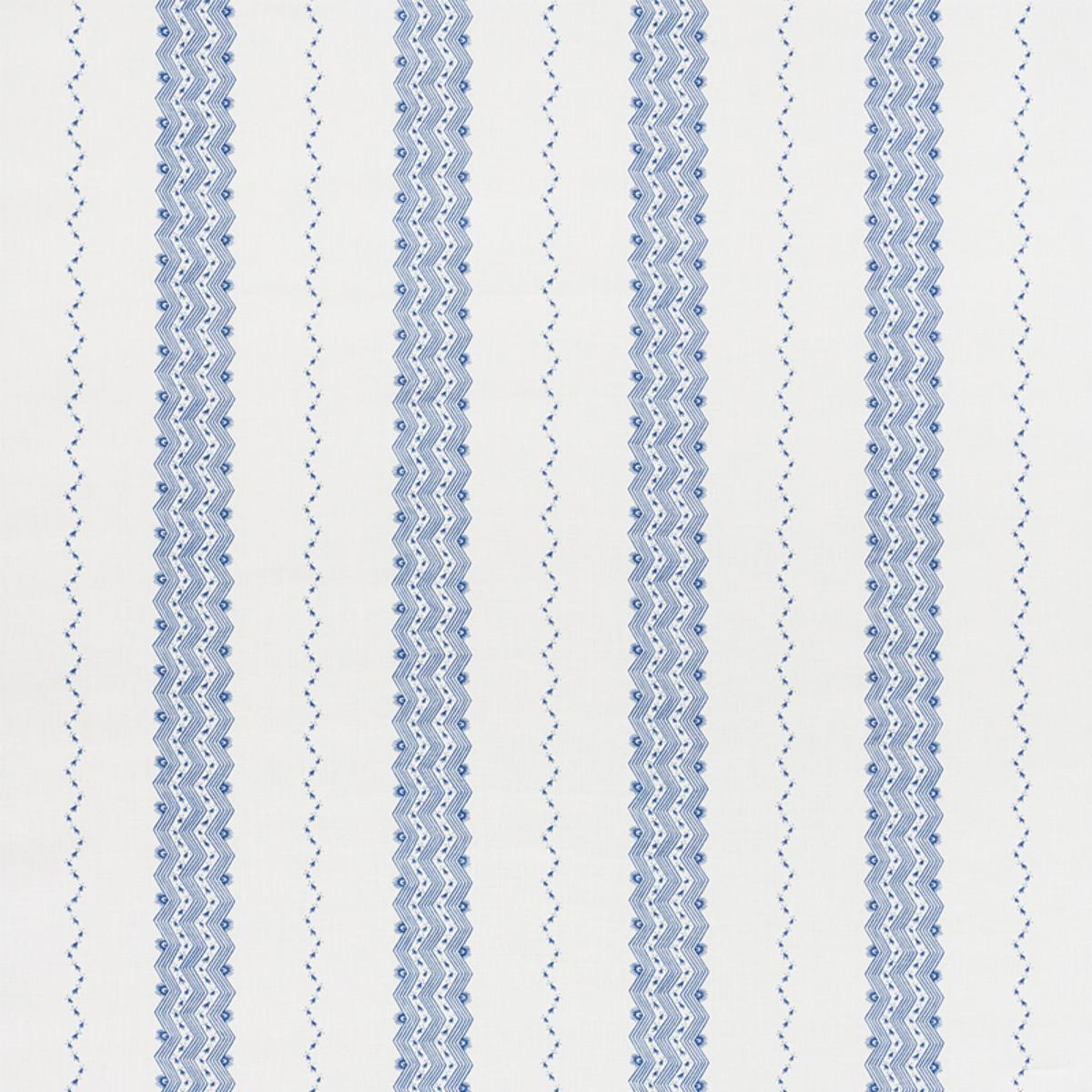 Schumacher Nauset Stripe Indigo Fabric | Atlanta Fabrics
