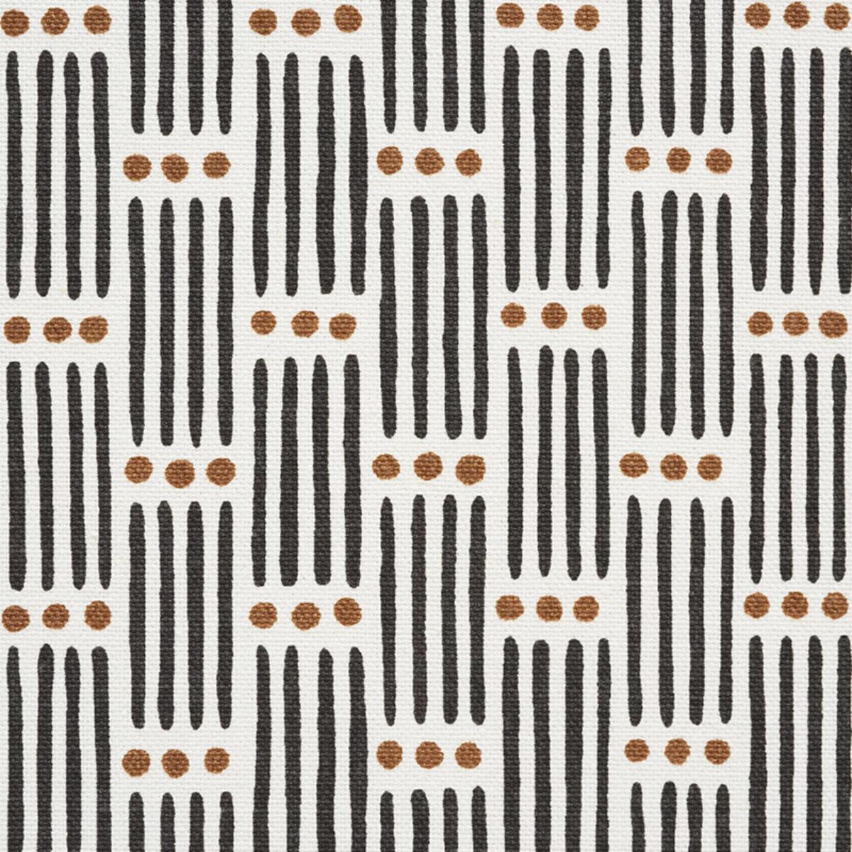 SCHUMACHER DOTTED STRIPE CARBON FABRIC | Atlanta Fabrics