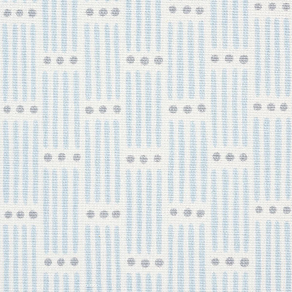 SCHUMACHER DOTTED STRIPE SKY FABRIC | Atlanta Fabrics