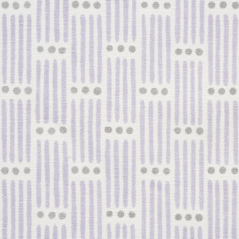 SCHUMACHER DOTTED STRIPE LILAC FABRIC | Atlanta Fabrics