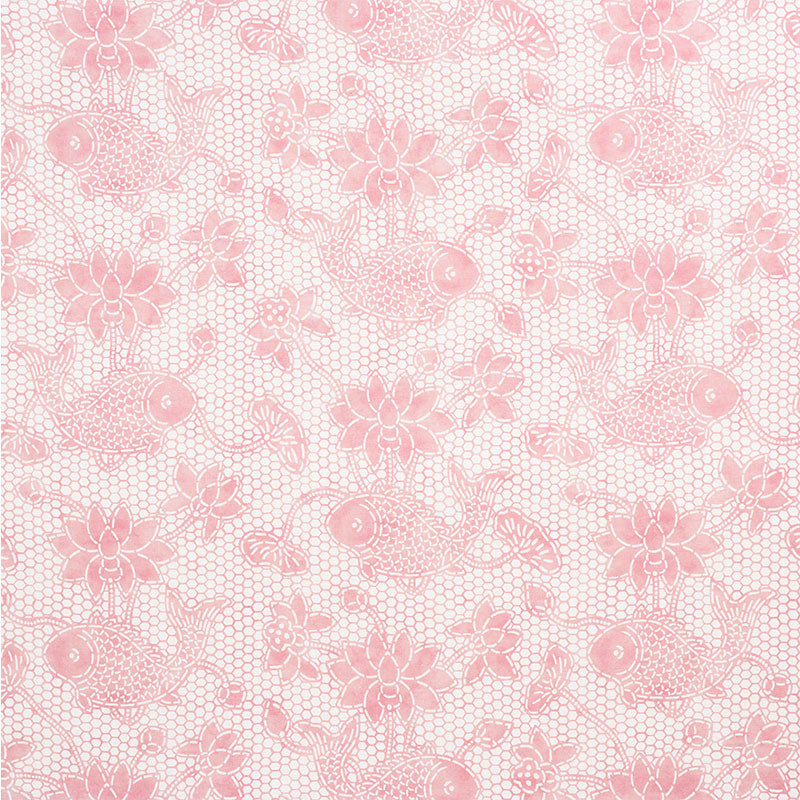 Schumacher LOTUS BATIK PINK Fabric | Atlanta Fabrics