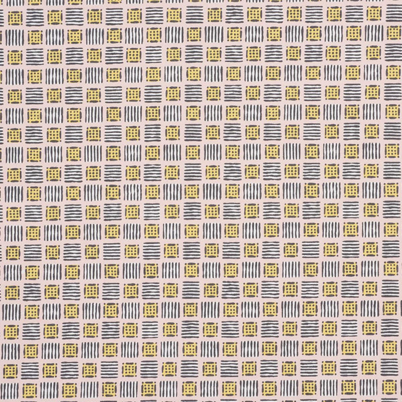 Schumacher MOTTLEY GRID PINK LEMONADE Fabric | Atlanta Fabrics