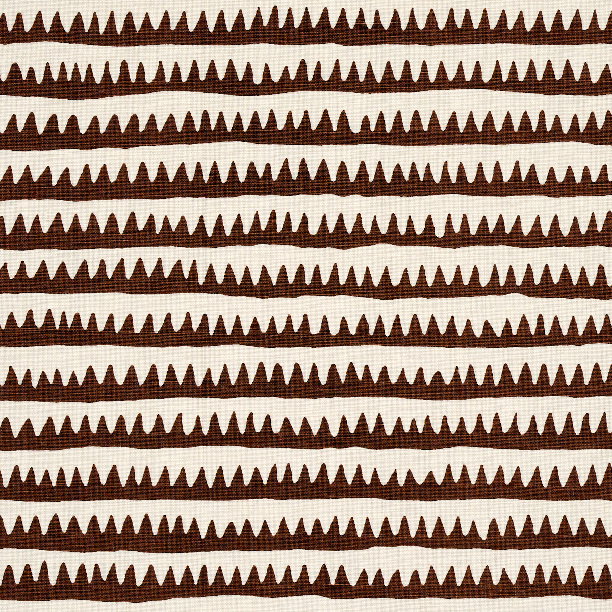 Schumacher CORFU HAND PRINTED STRIPE BROWN Fabric | Atlanta Fabrics