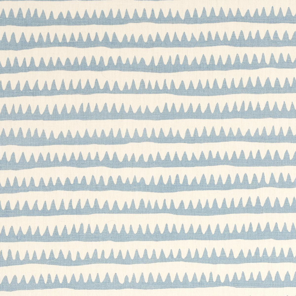 SCHUMACHER CORFU HAND PRINTED STRIPE SKY FABRIC | Atlanta Fabrics