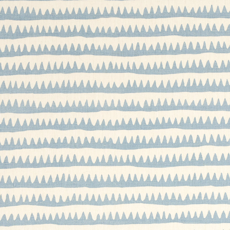 Schumacher CORFU HAND PRINTED STRIPE SKY Fabric | Atlanta Fabrics