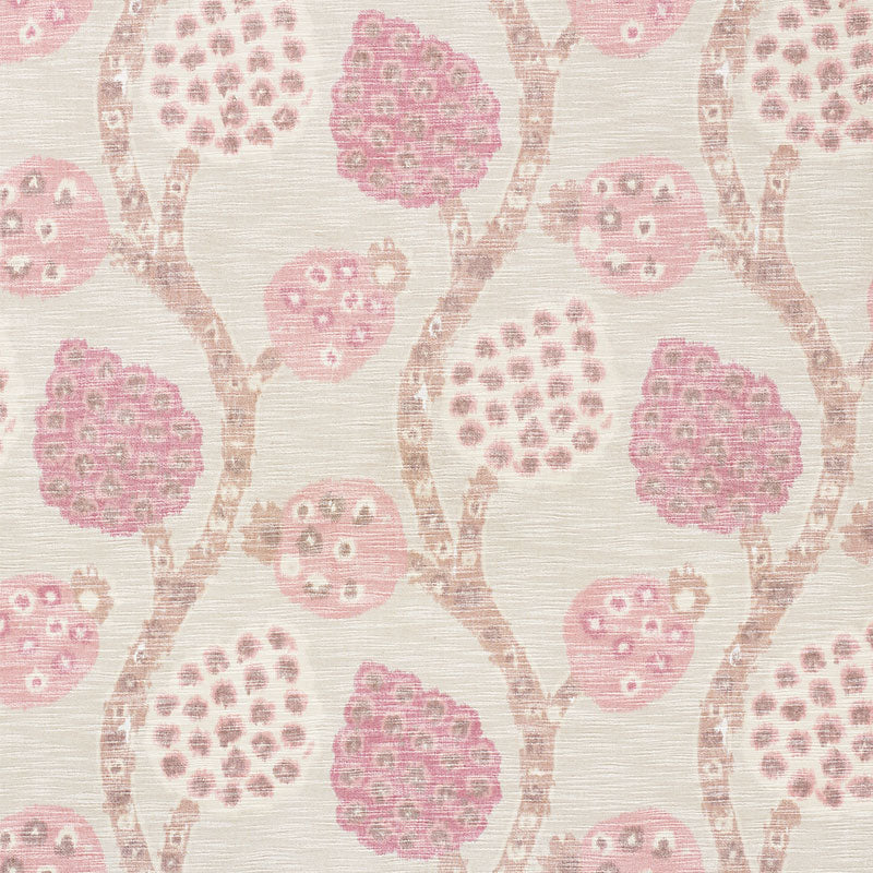 Schumacher ANNABEL WARP PRINT ROSE Fabric | Atlanta Fabrics