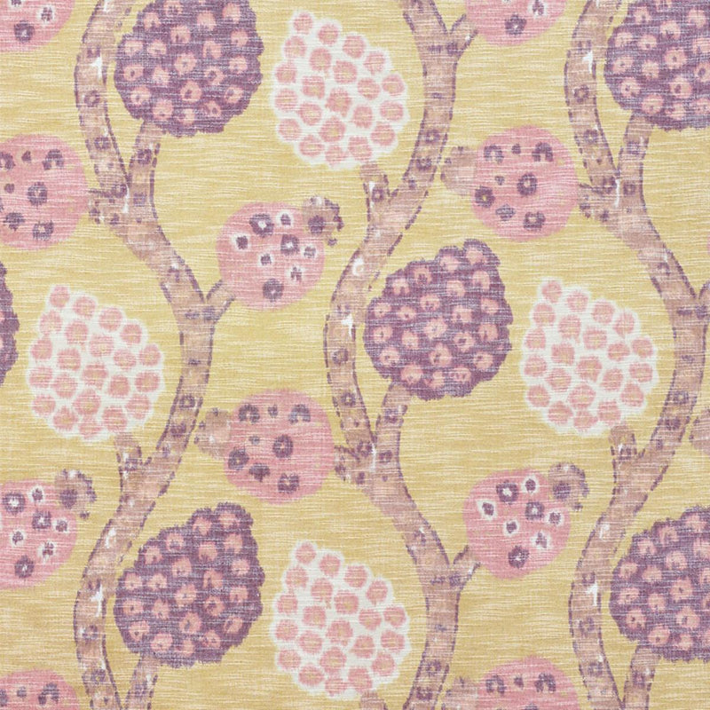 SCHUMACHER ANNABEL WARP PRINT GOLD FABRIC | Atlanta Fabrics