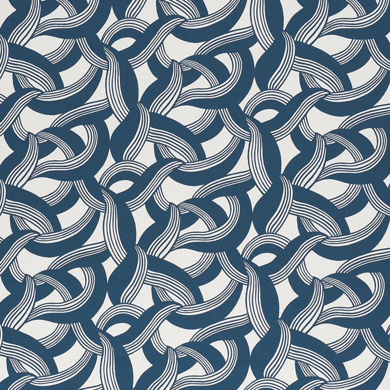 Schumacher MARTINGALE BLUE Fabric | Atlanta Fabrics