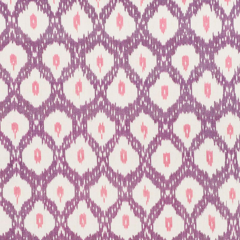 SCHUMACHER INDIO IKAT PURPLE FABRIC | Atlanta Fabrics