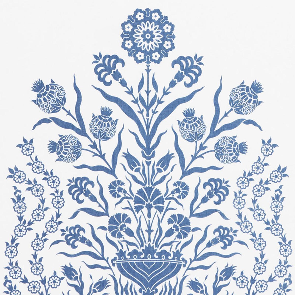 Schumacher IZNIK SHEER BLUE Fabric | Atlanta Fabrics