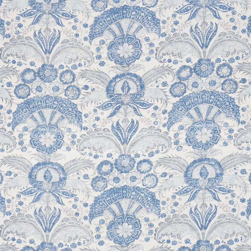 SCHUMACHER CALICUT DELFT FABRIC | Atlanta Fabrics