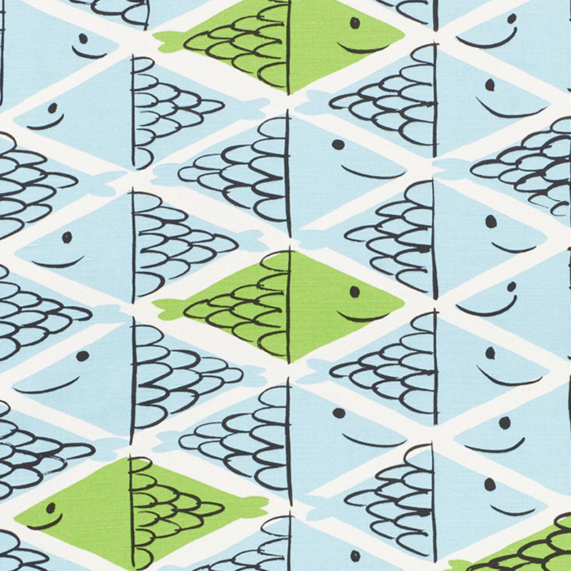FISH SCHOOL AQUA & LEAF