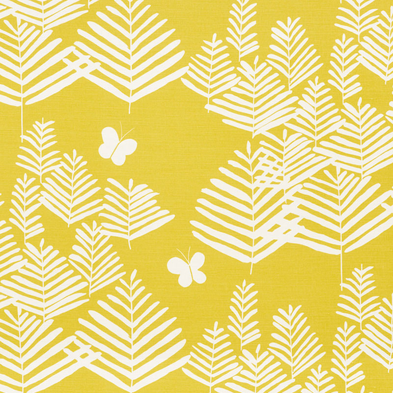 Schumacher FERN SILHOUETTE YELLOW Fabric | Atlanta Fabrics