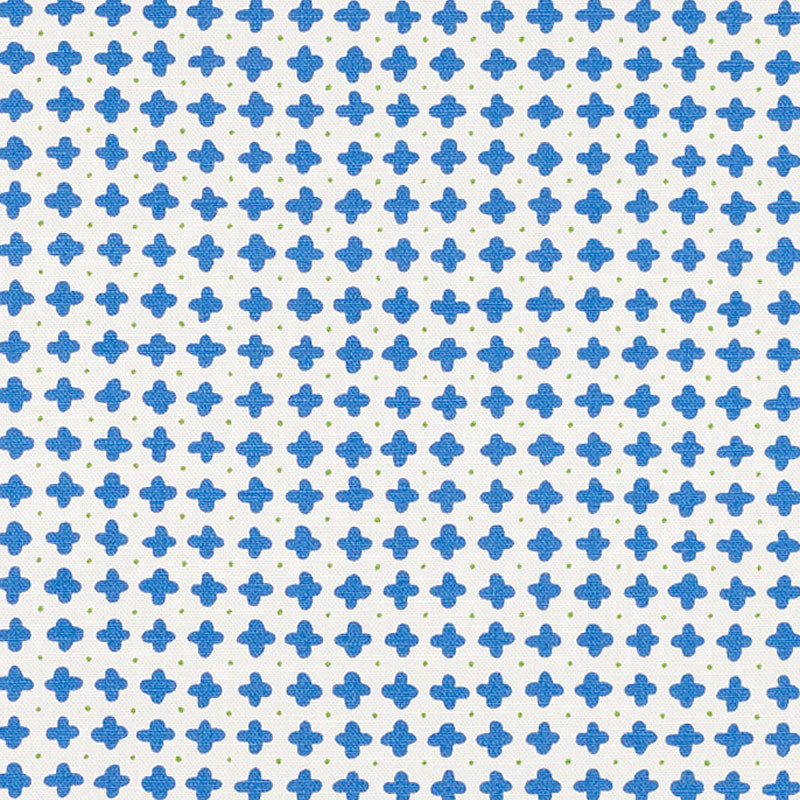 Schumacher POLKA BLUE Fabric | Atlanta Fabrics