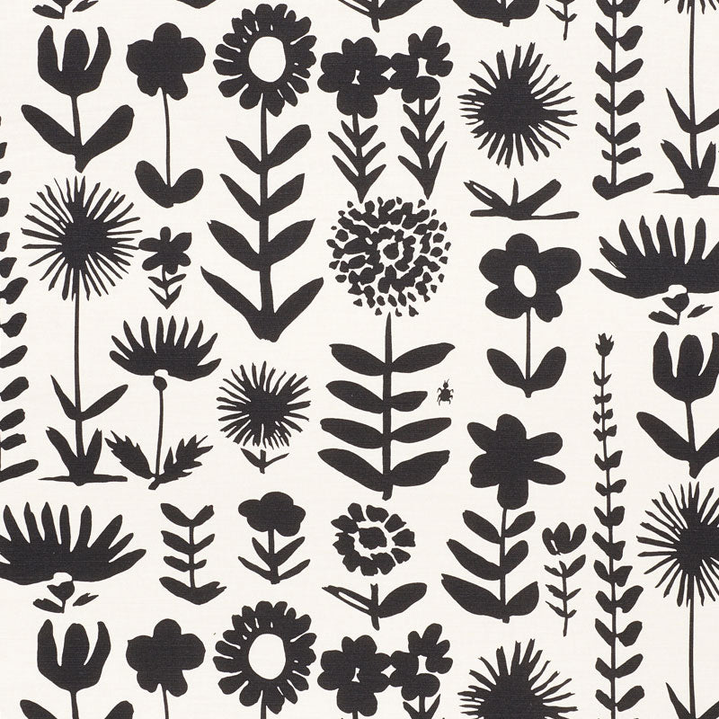 Schumacher WILD THINGS BLACK Fabric | Atlanta Fabrics