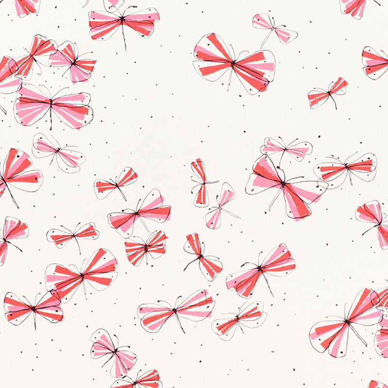 Schumacher MONARCH'S MARCH RED & PINK Fabric | Atlanta Fabrics