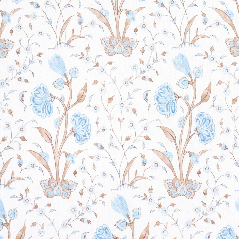 Schumacher Khilana Floral Sky  | Atlanta Fabrics