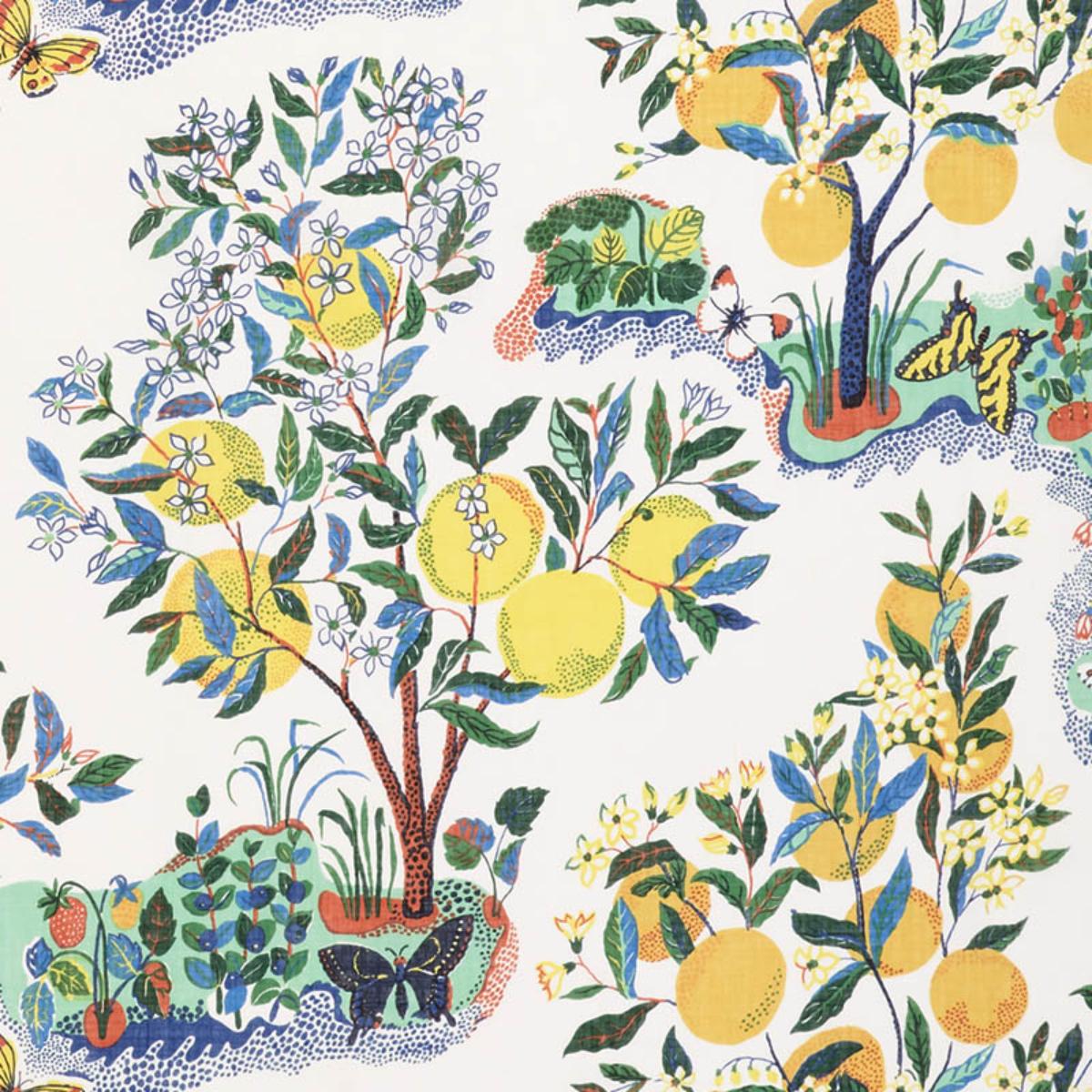 SCHUMACHER CITRUS GARDEN SHEER PRIMARY FABRIC | Atlanta Fabrics