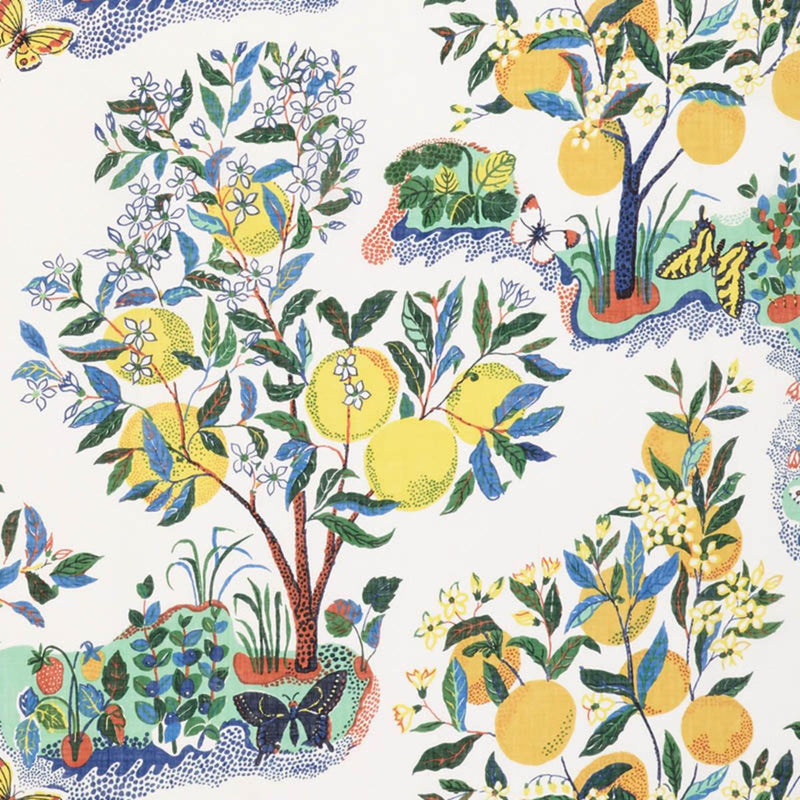 SCHUMACHER CITRUS GARDEN SHEER PRIMARY FABRIC | Atlanta Fabrics