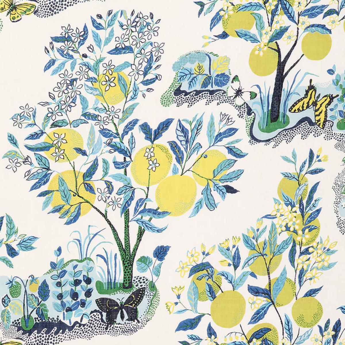 SCHUMACHER CITRUS GARDEN SHEER POOL FABRIC | Atlanta Fabrics