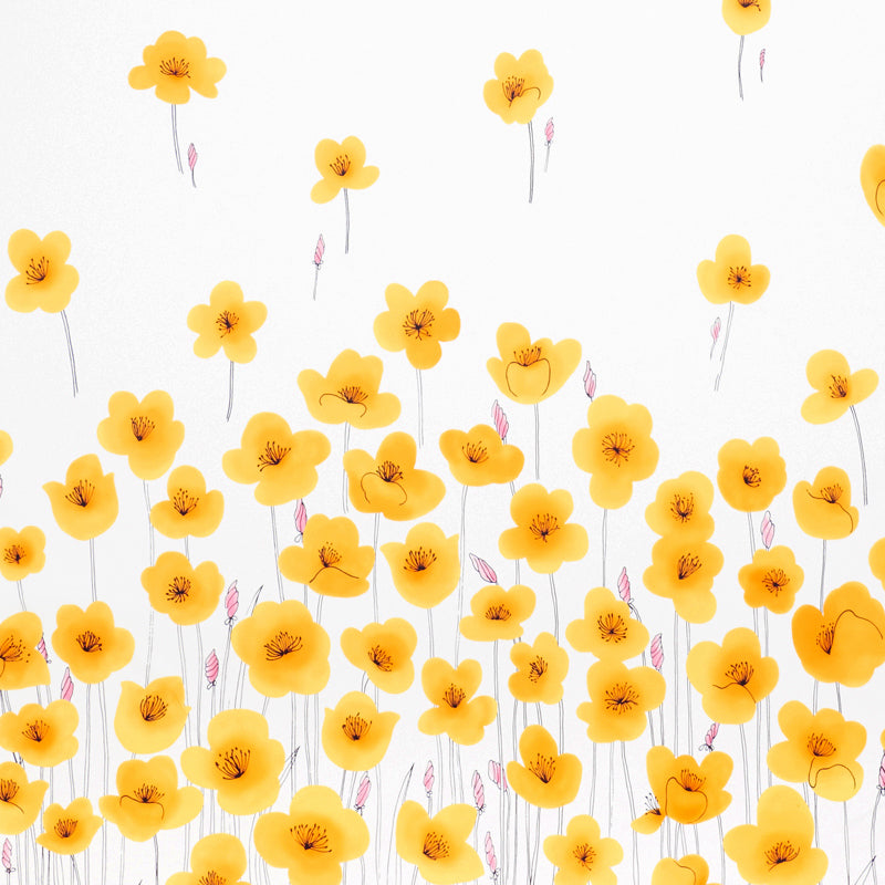 Schumacher WILD POPPIES PANEL ORANGE Fabric | Atlanta Fabrics