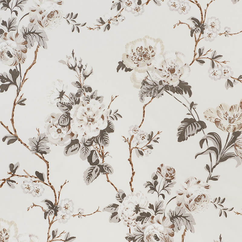 Schumacher BETTY CHINTZ CHARCOAL  | Atlanta Fabrics