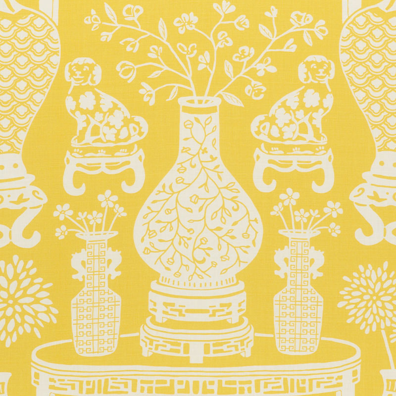 Schumacher HELLENE YELLOW Fabric | Atlanta Fabrics