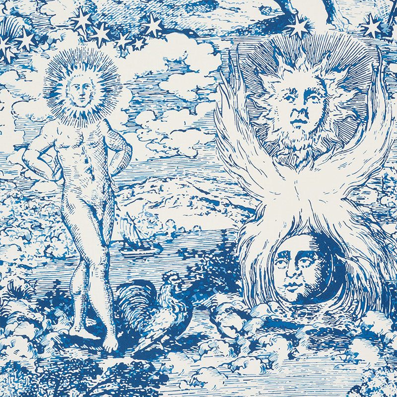 Schumacher MODERN TOILE INDIGO Fabric | Atlanta Fabrics