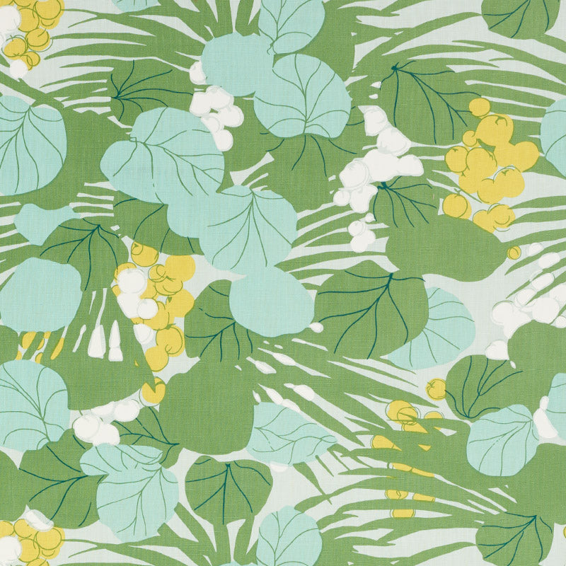 Schumacher SEA GRAPES PALM Fabric | Atlanta Fabrics